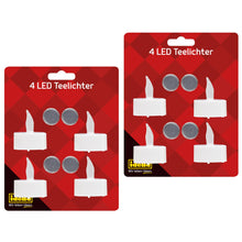 Carica l'immagine nel visualizzatore di Gallery, Idena 90955 - Candeline LED, 8 pezzi in bianco caldo, candele elettriche con luce tremolante, batterie incluse, decorazi
