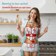Carica l'immagine nel visualizzatore di Gallery, Grembiule Cucina Divertenti,Partito Grembiule Impermeabile Regalo,Stile infermieristico Cottura Cucina Barbecue,Facile d