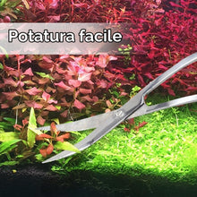 Carica l'immagine nel visualizzatore di Gallery, Forbici per Piante Acquatiche Acquario, Forbici per Acquario Curvo in Acciaio Inox (25 cm)