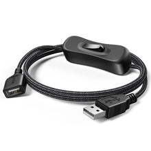 Carica l'immagine nel visualizzatore di Gallery, ANDTOBO Cavo di Prolunga USB Con Interruttore ON/OFF 1 Metro, Cavo USB Con Interruttore di Accensione/Spegnimento Suppor