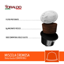 Carica l'immagine nel visualizzatore di Gallery, CAFFÈ TORALDO | Capsule Compatibile Dolce Gusto* (100 Unità, Miscela Cremosa)