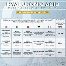 Carica l'immagine nel visualizzatore di Gallery, ACIDO IALURONICO | Acido Ialuronico Capsule | Formula Multimolecolare ad Alti Dosaggi ad Alto, Medio e Basso Peso Moleco