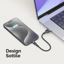 Carica l'immagine nel visualizzatore di Gallery, deleyCON 0,15m USB C 3.1A Corto Ricarica Dati USB-A a USB-C Cable per iPhone 17 16 15 Pro Max Air Galaxy A16 A56 S26 S25