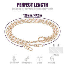 Carica l'immagine nel visualizzatore di Gallery, laccio per telefono al collo Universale con 2 Patch, catena per cellulare, Tracolla in Pelle PU e Catena in Alluminio 12