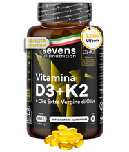 Carica l'immagine nel visualizzatore di Gallery, Vitamina D3 K2 - Alto Dosaggio y Assorbimento - Vitamina D3 2.000 U.I.