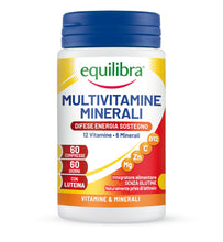 Carica l'immagine nel visualizzatore di Gallery, Equilibra Integratori Alimentari, Multivitamine e Minerali, a base di 12 Vitamine e 6 Minerali con Luteina, Indicato per