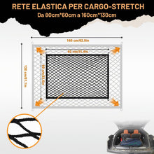 Carica l'immagine nel visualizzatore di Gallery, Rete Elastica Per Bagagliaio 80 x 60 cm Estensione Massima 160 cm * 130 cm