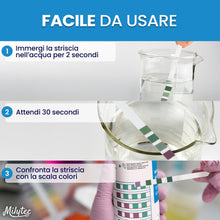 Carica l'immagine nel visualizzatore di Gallery, 110 Strisce Test Durezza Acqua – Kit Analisi Acqua Potabile – Misuratore Calcare per Addolcitore, Acquario, Piscina – Mi