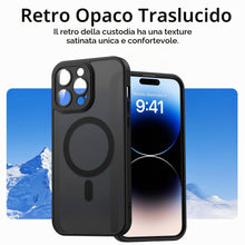Carica l'immagine nel visualizzatore di Gallery, Amzpas Cover Magnetic per iPhone 14 PRO MAX, Custodia Protettiva Completa con Magsafe,Traslucida Opaca Posteriore Sottil