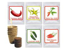 Carica l'immagine nel visualizzatore di Gallery, Magic of Nature Set di Semi di Peperoncino - 5 Popolari Varietà di Peperoncino da Coltivare o da Regalare