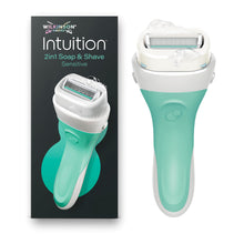 Carica l'immagine nel visualizzatore di Gallery, Wilkinson Sword Intuition Soap &amp; Shave Sensitive, rasoio donna, 1 ricarica