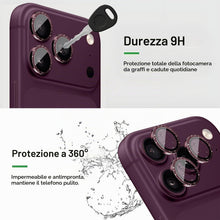Carica l'immagine nel visualizzatore di Gallery, Coiwxmoi Protezione Fotocamera per iPhone 18 Pro/18 Pro Max,Glitter Posteriore Copri Telecamera Pellicola Vetro Camera P