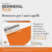 Carica l'immagine nel visualizzatore di Gallery, Biomineral Plus Capelli, 60 Compresse, Integratore per Capelli con Cistina, Metionina, Biotina ed estratto di Miglio