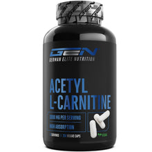 Carica l'immagine nel visualizzatore di Gallery, GEN GERMAN ELITE NUTRITION Acetyl-L-Carnitina - 250 Capsule vegane