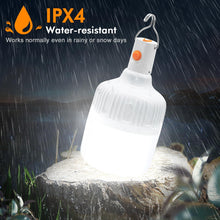 Carica l'immagine nel visualizzatore di Gallery, 2PCS Lampadina da Lavoro a Sospensione, Lanterna da Campeggio Portatile Luce a LED di Campeggio Ricaricabile, 3 Modalità