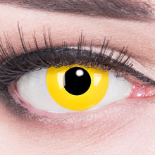 Carica l'immagine nel visualizzatore di Gallery, Meralens Lenti a Contatto Colorate giallo Yellow - con porta lenti a contatto - ideali per Manga Anime Cosplay Halloween