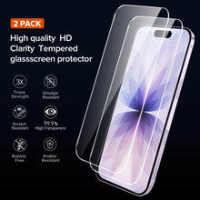 Carica l'immagine nel visualizzatore di Gallery, iVoler Anti Ingiallimento Chiaro Cover per iPhone 17 6.3 Pollice con 2 Pezzi Pellicola Vetro Temperato, [Antiurto di Gra