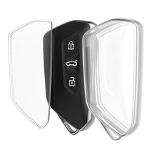 Carica l'immagine nel visualizzatore di Gallery, kwmobile Custodia Chiave Auto Compatibile con VW Golf 8 con 3 tasti Cover - Guscio Telecomando Macchina - TPU Morbido - 