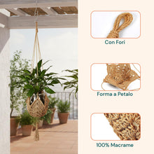 Carica l'immagine nel visualizzatore di Gallery, Avilia Set 2 Portavasi Sospesi in Macramè, 5Kg