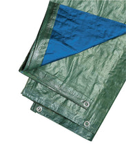 Carica l'immagine nel visualizzatore di Gallery, VERDELOOK | Telo Occhiellato Multiuso in Polietilene, 3x2 m, Verde/Blu, Telo per Coperture, Impermeabile, 100 g/mq