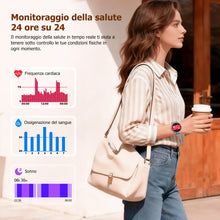 Carica l'immagine nel visualizzatore di Gallery, IOWODO Smartwatch Donna Elegante con Cinturino Milanese, Ultra Leggero 62g, Chiamate Bluetooth, Salute Femminile, Assist