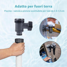 Carica l'immagine nel visualizzatore di Gallery, Valvola a stantuffo di ricambio, 2 pezzi, valvola di arresto da 38 mm per piscine fuori terra, adatta per tubo da 1 1/2"