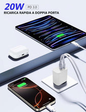 Carica l'immagine nel visualizzatore di Gallery, Caricatore USB C, Caricatore per iPhone 18 17 16 15 14 13 Pro Max iPad Samsung S26 S25 S24 S23 Ultra, Spina Presa USBC R