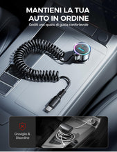 Carica l'immagine nel visualizzatore di Gallery, 2026 90W 3 Porte Caricabatterie Auto USB C, PD3.0 &amp; QC3.0 Veloce Caricatore auto con 1.5M [Mantieni l'ordine] Cavo a Spi