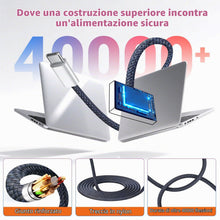 Carica l'immagine nel visualizzatore di Gallery, Cavo di ricarica magnetico 3 USB-C 140 W 2 m per MacBook Pro 14/16" e MacBook Air M2, cavo di ricarica magnetico compati