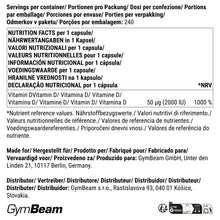 Carica l'immagine nel visualizzatore di Gallery, GymBeam Vitamina 50 mcg (2000 UI), Integratore di Vitamina D, Colecalciferolo, Supporto al Sistema Immunitario, Assorbim