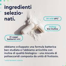 Carica l'immagine nel visualizzatore di Gallery, Fermenti Lattici Probiotici Bio,180 Capsule, con 21 Ceppi Batterici Vivi e Inulina Bio, 20 Miliardi CFU, Favorisce l'equ