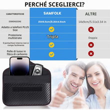 Carica l'immagine nel visualizzatore di Gallery, Samfolk Faraday Custodia Per Telefoni E Chiavi Dell'automobile, Anti-tracciamento, RFID, Con Segnale Bloccaggio