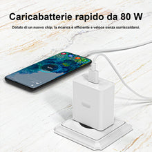 Carica l'immagine nel visualizzatore di Gallery, 80W Caricatore Rapido con Cavo USB C 2m, per Oppo Reno 11 Pro 10 Pro Find X5 Pro X5 Lite, caricabatterie per Oppo Reno 8