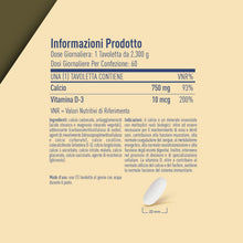 Carica l'immagine nel visualizzatore di Gallery, LongLife® Calcium 750mg | Integratore con 7 sali di calcio e vitamina D 3 naturale | Benessere ossa e denti | 2 mesi di 