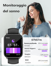 Carica l'immagine nel visualizzatore di Gallery, RUIMEN Smartwatch Uomo Donna Chiamate Bluetooth Orologio Contapassi Android iOS Compatibile Fitness Watch Sportive Cardi