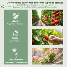 Carica l'immagine nel visualizzatore di Gallery, VOUNOT® Mini Serra da Giardino a Tetto a Punta 180x90x90cm, con 2 Finestre Laterali Avvolgibili, Copertura in PE Rinforz