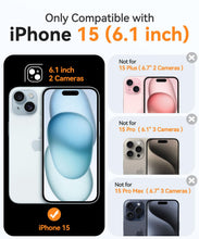 Carica l'immagine nel visualizzatore di Gallery, CANSHN Cover Magnetica per iPhone 15, Compatibile con MagSafe, [Protezione Completa Della Fotocamera], Custodia Trasluci
