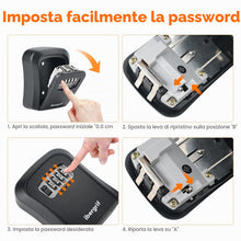 Carica l'immagine nel visualizzatore di Gallery, Ibergrif MA201 Cassaforte per Chiavi Montata a Parete,Cassetta di Sicurezza a Chiave Impermeabile,Cassaforte Porta Chiav