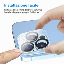 Carica l'immagine nel visualizzatore di Gallery, JETech Pellicola Protettiva Fotocamera per iPhone 13 Pro Max/13 Pro