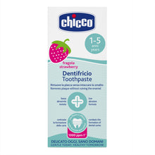Carica l'immagine nel visualizzatore di Gallery, Chicco Dentifricio Bambini alla Fragola Delicato sui Dentini, Bassa Abrasività, con Fluoro e Xilitolo, Senza Conservanti