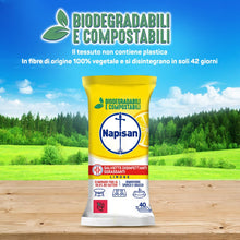 Carica l'immagine nel visualizzatore di Gallery, Napisan Salviette Disinfettanti Sgrassanti al Limone, Confezione da 5 Pacchi x 80 Salviette Disinfettanti Biodegradabili
