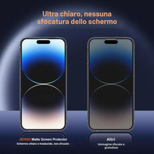 Carica l'immagine nel visualizzatore di Gallery, 2 Pezzi per iPhone 14 Pro Opaca Vetro Temperato Pellicola