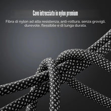 Carica l'immagine nel visualizzatore di Gallery, Multi Cavo di Ricarica,65W 4 in 1 Cavo Ricarica Rapidacavo Multi con Display Digitale Luce LED RGB Micro USB Tipo C Ligh