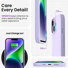 Carica l'immagine nel visualizzatore di Gallery, ORNARTO Cover per iPhone 14 Silicone,Antiurto,Lilla Pastello