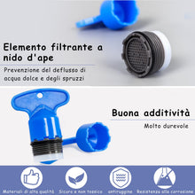 Carica l'immagine nel visualizzatore di Gallery, 6 Pezzi Aeratore Rubinetto M18.5, Filtri Rubinetto con 2 Chiave Aeratore Rubinetto, Rompigetto Rubinetto Cucina Plastica