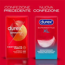 Carica l'immagine nel visualizzatore di Gallery, Durex SuperSottile XL, Preservativi Ultra Sottili e Extra-Large, 10 Profilattici