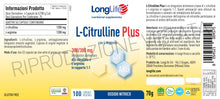 Carica l'immagine nel visualizzatore di Gallery, LongLife® L-Citrulline Plus | con L citrullina e L arginina rapporto 1:1 | Ossido nitrico | Energia per lo sport | 100 c