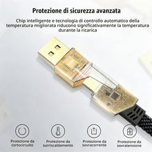 Carica l'immagine nel visualizzatore di Gallery, YISH 4 in 1 Multi Cavo di Ricarica：1.8M Multiplo Cavo USB Type-C 3 in 1 Ricarica Rapida Filo Cavetto Nylon Con USB A/USB