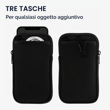 Carica l'immagine nel visualizzatore di Gallery, kwmobile Custodia Neoprene con Zip per Smartphone XL - 6,7/6,8" - Portacellulare a Tracolla - Porta Cellulare da Collo U