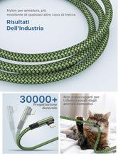 Carica l'immagine nel visualizzatore di Gallery, Cavo iPhone [2 Metri 3Pezzi] Filo Caricatore iPhone Carica Rapida Cavo Lightning USB Angolo Retto Certificato MFi Lungo 